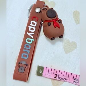 Peruvian Capybara Brown Keychain with strap